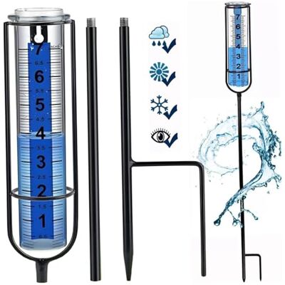 Takingup Pluviomètres, pluviomètre d'extérieur résistant au Gel avec Hauteur réglable et échelle Claire, Outil de Mesure des pluies pour Jardin, Cour, pelouse et Patio – Jauge d'extérieur - Publicité Takingup Pluviomètres, pluviomètre d'extérieur résistant au Gel avec Hauteur réglable et échelle Claire, Outil de Mesure des pluies pour Jardin, Cour, pelouse et Patio – Jauge d'extérieur - Publicité