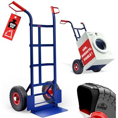 Gardebruk Diable Pliable 200 kg chariot de transport, diable déménagement, charge lourde, jusqu'à 200 kg, tube en acier, diable pliant, manutention, pelle - Publicité Gardebruk Diable Pliable 200 kg chariot de transport, diable déménagement, charge lourde, jusqu'à 200 kg, tube en acier, diable pliant, manutention, pelle - Publicité