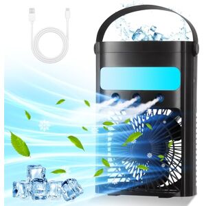 UNUSROOM Climatiseur mobile, Climatiseur portable, refroidisseur d'air évaporatif 600 ml 3 vitesses, mini climatiseur avec 7 lumières LED, minuterie 1-3H, Climatiseur pour voiture, bureau, maison - Publicité UNUSROOM Climatiseur mobile, Climatiseur portable, refroidisseur d'air évaporatif 600 ml 3 vitesses, mini climatiseur avec 7 lumières LED, minuterie 1-3H, Climatiseur pour voiture, bureau, maison - Publicité