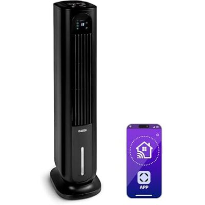 KLARSTEIN Rafraichisseur d'Air Mobile 5 en 1, Refroidisseur d'Air par Evaporation avec Humidificateur, Ventilateur, Ioniseur, Climatiseur Mobile Sans Évacuation, Mode Nuit, 85W, Débit d'Air 3306m³/h - Publicité KLARSTEIN Rafraichisseur d'Air Mobile 5 en 1, Refroidisseur d'Air par Evaporation avec Humidificateur, Ventilateur, Ioniseur, Climatiseur Mobile Sans Évacuation, Mode Nuit, 85W, Débit d'Air 3306m³/h - Publicité