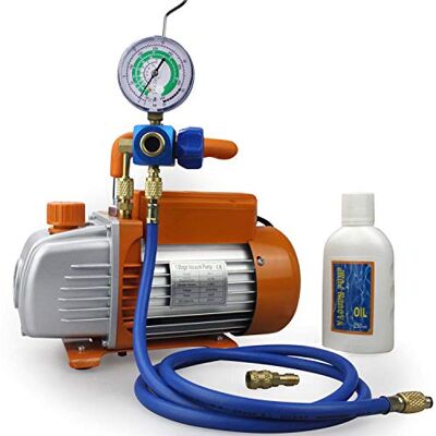BACOENG Pompe à Vide et Collecteur Jauge Ensemble Tuyau De Charge Auto Climatisation– Idéal pour R134a R410A R407C - Publicité BACOENG Pompe à Vide et Collecteur Jauge Ensemble Tuyau De Charge Auto Climatisation– Idéal pour R134a R410A R407C - Publicité