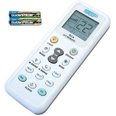 HQRP Télécommande de Climatiseur Compatible avec Fujitsu, DeLonghi, Whirlpool, Daikin, Toshiba, Gree, Samsung, Sanyo, Amcor et Autres Climatiseurs Murals - Publicité HQRP Télécommande de Climatiseur Compatible avec Fujitsu, DeLonghi, Whirlpool, Daikin, Toshiba, Gree, Samsung, Sanyo, Amcor et Autres Climatiseurs Murals - Publicité