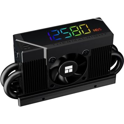 Thermalright HR10 2280 Pro Digital Noir Haute Performance Disque dur Refroidisseur de disque dur avec tube de chaleur AGHP 4 x 5 mm, affichage numérique de 4 x 5 mm, refroidisseur SSD équipé - Publicité Thermalright HR10 2280 Pro Digital Noir Haute Performance Disque dur Refroidisseur de disque dur avec tube de chaleur AGHP 4 x 5 mm, affichage numérique de 4 x 5 mm, refroidisseur SSD équipé - Publicité