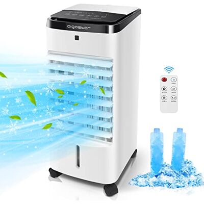 Aigostar Olaf Climatiseur Mobile Silencieux de 3.5L,Refroidisseur d'air 3 Mode, 3 Vitesses.Télécommande, 6H Minuterie, Roues pivotantes. Publicité Aigostar Olaf Climatiseur Mobile Silencieux de 3.5L,Refroidisseur d'air 3 Mode, 3 Vitesses.Télécommande, 6H Minuterie, Roues pivotantes. Publicité