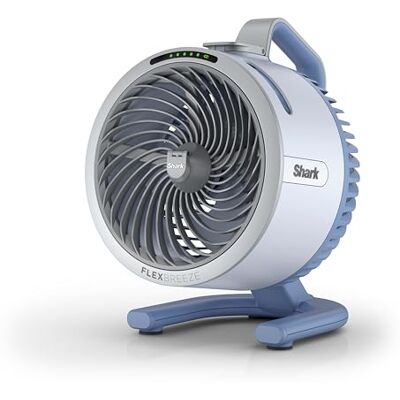 Shark FlexBreeze HydroGo, Ventilateur brumisateur portable, Bleu Rafraîchisseur d'air silencieux intérieur/extérieur, discret et durable, avec/sans fil, léger, 5 vitesses FA050EUBL - Publicité Shark FlexBreeze HydroGo, Ventilateur brumisateur portable, Bleu Rafraîchisseur d'air silencieux intérieur/extérieur, discret et durable, avec/sans fil, léger, 5 vitesses FA050EUBL - Publicité