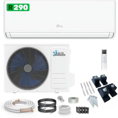 Kältebringer Climatiseur split R290 A+++ 12.000 BTU (3,7kW) fonction chauffage, Wi-Fi et application, jusqu'à 60m², très silencieux, tuyau en cuivre de 5m, réfrigérant R290, matériel de montage - Publicité Kältebringer Climatiseur split R290 A+++ 12.000 BTU (3,7kW) fonction chauffage, Wi-Fi et application, jusqu'à 60m², très silencieux, tuyau en cuivre de 5m, réfrigérant R290, matériel de montage - Publicité