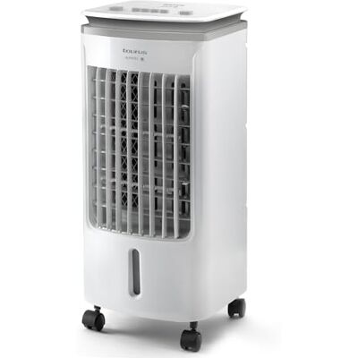 TAURUS R501 Climatiseur mobile 80W, ventilateur rafraîchissant, refroidit, ventile, humidifie, 3 vitesses, 5L, filtre anti-poussière, comprend 2 bacs à glace - Publicité TAURUS R501 Climatiseur mobile 80W, ventilateur rafraîchissant, refroidit, ventile, humidifie, 3 vitesses, 5L, filtre anti-poussière, comprend 2 bacs à glace - Publicité