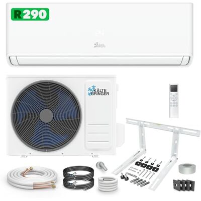 Kältebringer Climatiseur split R290 A+++ 12.000 BTU (3,7kW) fonction chauffage, Wi-Fi et application, jusqu'à 60m², très silencieux, tuyau en cuivre de 5m, réfrigérant R290, matériel de montage - Publicité Kältebringer Climatiseur split R290 A+++ 12.000 BTU (3,7kW) fonction chauffage, Wi-Fi et application, jusqu'à 60m², très silencieux, tuyau en cuivre de 5m, réfrigérant R290, matériel de montage - Publicité