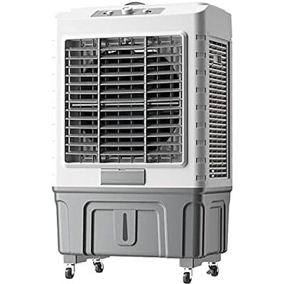 HYAMZO Ventilateur De Refroidisseur d'air Évaporatif Commercial, Humidificateur Industriel, Climatiseur 3 en 1, Grand Réservoir d'eau De 55 L, Refroidisseur Domestique, Moteur Puissant pour Un Refroidiss - Publicité HYAMZO Ventilateur De Refroidisseur d'air Évaporatif Commercial, Humidificateur Industriel, Climatiseur 3 en 1, Grand Réservoir d'eau De 55 L, Refroidisseur Domestique, Moteur Puissant pour Un Refroidiss - Publicité