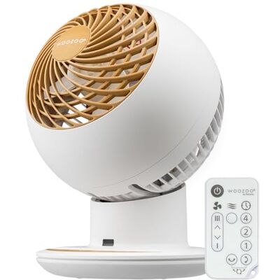 Iris Ohyama Woozoo Ventilateur de Table, Pièce de 30m², Oscillation Multidirectionnelle, Télécommande, Silencieux 30dB, Portable, 5 Vitesses, Minuteur, Fan, Pour Chambre, Bureau, Blanc-Bois, PCF-SC15T - Publicité Iris Ohyama Woozoo Ventilateur de Table, Pièce de 30m², Oscillation Multidirectionnelle, Télécommande, Silencieux 30dB, Portable, 5 Vitesses, Minuteur, Fan, Pour Chambre, Bureau, Blanc-Bois, PCF-SC15T - Publicité