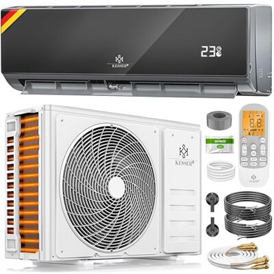 KESSER ® Climatiseur Split Quick Connect WiFi & App Climatiseur avec fonction chauffage et mode refroidissement Climatiseur mural Avec câble en cuivre 12000 BTU 3,4 kW Réfrigérant R32 - Publicité KESSER ® Climatiseur Split Quick Connect WiFi & App Climatiseur avec fonction chauffage et mode refroidissement Climatiseur mural Avec câble en cuivre 12000 BTU 3,4 kW Réfrigérant R32 - Publicité
