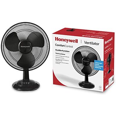 Honeywell Ventilateur de table oscillant Comfort Control (3 vitesses, oscillation à 90 °, pale de 30 cm, inclinaison de 30 °, socle robuste) HTF1220 - Publicité Honeywell Ventilateur de table oscillant Comfort Control (3 vitesses, oscillation à 90 °, pale de 30 cm, inclinaison de 30 °, socle robuste) HTF1220 - Publicité