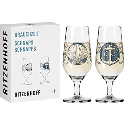 Verre à shot Ritzenhoff - Bleu Gris - Ensemble de 2 - Publicité Verre à shot Ritzenhoff - Bleu Gris - Ensemble de 2 - Publicité
