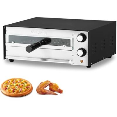 VEVOR Four à Pizza Électrique de Comptoir 30,5 cm 1450 W, Machine à Pizza d'Intérieur Température Réglable 25-300 °C, avec Minuterie et Double Tube Chauffant, Plateau Ramasse-miettes, pour Cuisine - Publicité VEVOR Four à Pizza Électrique de Comptoir 30,5 cm 1450 W, Machine à Pizza d'Intérieur Température Réglable 25-300 °C, avec Minuterie et Double Tube Chauffant, Plateau Ramasse-miettes, pour Cuisine - Publicité