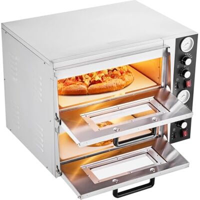 VEVOR Four à Pizza Électrique de Comptoir 45,7 cm, Machine à Pizza d'Intérieur 2 Niveaux avec Contrôle Indépendant de la Température Supérieure et Inférieure, Température Max. 450 °C, pour Cuisine - Publicité VEVOR Four à Pizza Électrique de Comptoir 45,7 cm, Machine à Pizza d'Intérieur 2 Niveaux avec Contrôle Indépendant de la Température Supérieure et Inférieure, Température Max. 450 °C, pour Cuisine - Publicité