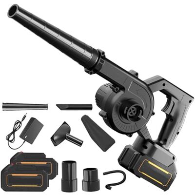 EagerMinds Souffleur de Feuilles,21V Souffleur de Feuilles sans Fil avec Batterie et Chargeur,Aspirateur et souffleur de Jardin,Souffleur de Feuilles sans Fil pour Le soufflage de poussière (2* Batterie,Noire) - Publicité EagerMinds Souffleur de Feuilles,21V Souffleur de Feuilles sans Fil avec Batterie et Chargeur,Aspirateur et souffleur de Jardin,Souffleur de Feuilles sans Fil pour Le soufflage de poussière (2* Batterie,Noire) - Publicité