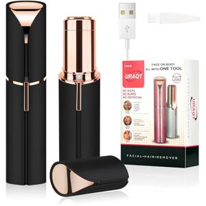 URAQT Epilateur Visage, Femme Stylo Rasoir Electrique, Tondeuse Femme Sourcil sans Fil Rechargeable pour Lèvres Bikini Bras avec LED,Noir - Publicité URAQT Epilateur Visage, Femme Stylo Rasoir Electrique, Tondeuse Femme Sourcil sans Fil Rechargeable pour Lèvres Bikini Bras avec LED,Noir - Publicité