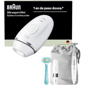 Braun Epilateur Lumiere Pulsee Silk Expert Mini PL1104, Blanc – Alternative au Laser à Domicile, Appareil Compact, Mini Rasoir Visage, Tondeuse Intime, Manche et Cartouche Gillette Venus - Publicité Braun Epilateur Lumiere Pulsee Silk Expert Mini PL1104, Blanc – Alternative au Laser à Domicile, Appareil Compact, Mini Rasoir Visage, Tondeuse Intime, Manche et Cartouche Gillette Venus - Publicité