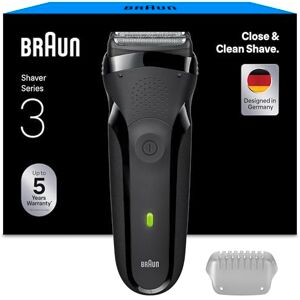 Braun Rasoir Electrique A Barbe Homme Series 3 300S A Grille, Gris, Etanche, Lames Flexibles Pour Bien Raser Le Visage, 5 Sabots, Tondeuse Centrale Et 2 Eléments De Rasage - Publicité Braun Rasoir Electrique A Barbe Homme Series 3 300S A Grille, Gris, Etanche, Lames Flexibles Pour Bien Raser Le Visage, 5 Sabots, Tondeuse Centrale Et 2 Eléments De Rasage - Publicité