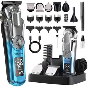 PORTENTUM Tondeuse barbe homme – Lot 21 pcs – LED – Rasoir Électrique Visage et Corps – Tondeuse Cheveux Polyvalente – 6 Têtes – 7 Sabots – USB-C – Autonomie 120 min – Support Organisateur Sans Fil - Publicité PORTENTUM Tondeuse barbe homme – Lot 21 pcs – LED – Rasoir Électrique Visage et Corps – Tondeuse Cheveux Polyvalente – 6 Têtes – 7 Sabots – USB-C – Autonomie 120 min – Support Organisateur Sans Fil - Publicité