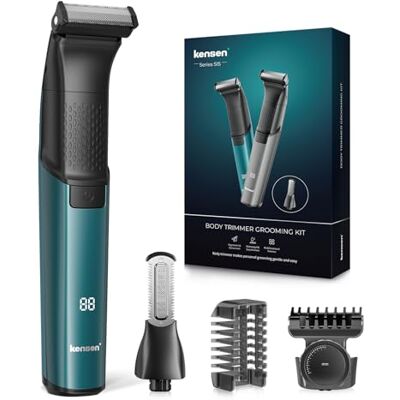 kensen Tondeuse Corps Homme Autonomie de 100 mins Tondeuse Intime Homme Rasoir Electriques Corps Type-C Rasoir Intime 100% Étanche avec Peigne Limite pour Membres & Tronc & Sous La Ceinture - Publicité kensen Tondeuse Corps Homme Autonomie de 100 mins Tondeuse Intime Homme Rasoir Electriques Corps Type-C Rasoir Intime 100% Étanche avec Peigne Limite pour Membres & Tronc & Sous La Ceinture - Publicité