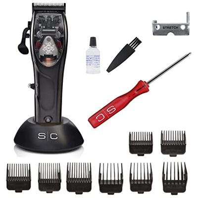 STYLECRAFT Tondeuse à Cheveux Professionnelle Homme Mythic by Gamma Più, Clipper avec Moteur Magnétique, 180 Minutes d'autonomie sans fil, Lame Réglable, 8 Peignes, Support Lame, Corps en Métal - Publicité STYLECRAFT Tondeuse à Cheveux Professionnelle Homme Mythic by Gamma Più, Clipper avec Moteur Magnétique, 180 Minutes d'autonomie sans fil, Lame Réglable, 8 Peignes, Support Lame, Corps en Métal - Publicité