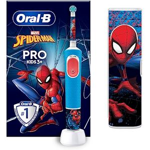 Oral-B Brosse à Dents Electrique Pro Kids, Spider-Man, Brossette, Bleu et Rouge– 2 Modes de Brossage pour Enfants de 3 Ans et Plus, Tête Ronde Douce sur les Gencives, Disney Magic Timer, Etui - Publicité Oral-B Brosse à Dents Electrique Pro Kids, Spider-Man, Brossette, Bleu et Rouge– 2 Modes de Brossage pour Enfants de 3 Ans et Plus, Tête Ronde Douce sur les Gencives, Disney Magic Timer, Etui - Publicité
