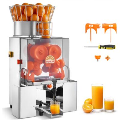 VEVOR Presse Agrumes Professionnel Extracteur de Jus Automatique en Inox, Pour Bar à Jus Restaurant Supermarché, Presse Orange Électrique 120 W, Rendement Élevé 20 Oranges/min, Avec Bacs et Robinet - Publicité VEVOR Presse Agrumes Professionnel Extracteur de Jus Automatique en Inox, Pour Bar à Jus Restaurant Supermarché, Presse Orange Électrique 120 W, Rendement Élevé 20 Oranges/min, Avec Bacs et Robinet - Publicité