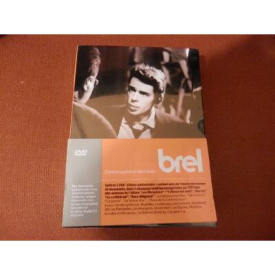 Jacques Brel : Brel. Comme quand on était beau Coffret 3 DVD - Publicité Jacques Brel : Brel. Comme quand on était beau Coffret 3 DVD - Publicité
