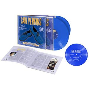 Carl Perkins Live In Paris Double LP 30cm Bleu + Flexi - Publicité Carl Perkins Live In Paris Double LP 30cm Bleu + Flexi - Publicité