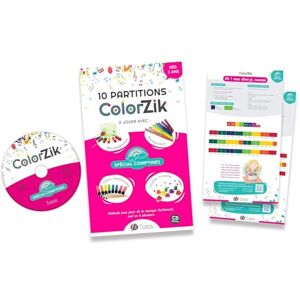 Fuzeau Livret Musical Pédagogique CD Audio Colorzik Spécial Comptines 10 Partitions Codées en Couleurs Paroles Incluses Pour Jouer Musique sans Solfège dès 3 Ans Méthode Intuitive Ref.78126 - Publicité Fuzeau Livret Musical Pédagogique CD Audio Colorzik Spécial Comptines 10 Partitions Codées en Couleurs Paroles Incluses Pour Jouer Musique sans Solfège dès 3 Ans Méthode Intuitive Ref.78126 - Publicité