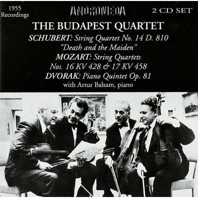 Budapest Quartet Mozart : quatuor à cordes N°16 K428 & 17 K458 Schubert : Quatuor à cordes N°14 D.810 Dvorak : Qu - Publicité Budapest Quartet Mozart : quatuor à cordes N°16 K428 & 17 K458 Schubert : Quatuor à cordes N°14 D.810 Dvorak : Qu - Publicité