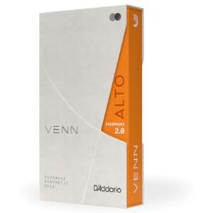 D'Addario VENN G2 Synthetic Alto Saxophone Reeds Anches de saxophone alto avec une construction synthétique avancée de fibres polymères, résine, canne naturelle Résistance 20 - Publicité D'Addario VENN G2 Synthetic Alto Saxophone Reeds Anches de saxophone alto avec une construction synthétique avancée de fibres polymères, résine, canne naturelle Résistance 20 - Publicité