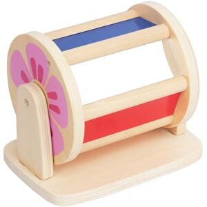 WOODENFUN Montessori Tambour rotatif en bois pour nourrissons de 6 à 12 mois Rainbow Montessori Miroir de musique - Publicité WOODENFUN Montessori Tambour rotatif en bois pour nourrissons de 6 à 12 mois Rainbow Montessori Miroir de musique - Publicité