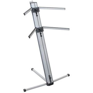 Classic Cantabile KS-100 Support Double Pour Claviers Support Clavier 2 Niveaux Réglables En Hauteur Support Avec Capacité De Charge De 25 Kg Par Niveau Connexion Pour Bras Micro Argent - Publicité Classic Cantabile KS-100 Support Double Pour Claviers Support Clavier 2 Niveaux Réglables En Hauteur Support Avec Capacité De Charge De 25 Kg Par Niveau Connexion Pour Bras Micro Argent - Publicité