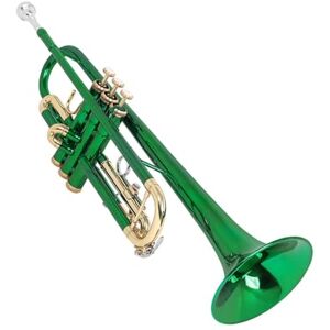 DGRTYG Trompette Verte en si bémol Instrument Professionnel pour débutant - Publicité DGRTYG Trompette Verte en si bémol Instrument Professionnel pour débutant - Publicité