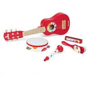 cavernedesjouets Coffret Instrument Musique 5 en 1 : 1 Tambourin à cymbales, 1 Guitare, 1 Harmonica, 1 Trompette et 1 Clap-Clap Set Jouet Enfant et Carte - Publicité cavernedesjouets Coffret Instrument Musique 5 en 1 : 1 Tambourin à cymbales, 1 Guitare, 1 Harmonica, 1 Trompette et 1 Clap-Clap Set Jouet Enfant et Carte - Publicité