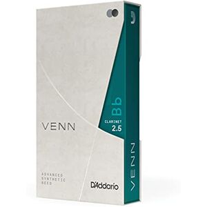 D'Addario Anches synthétiques de clarinette VENN G2 Anches de clarinette en Sib avec une construction synthétique avancée de fibres polymères, de résine et de roseau naturel Résistance 25 - Publicité D'Addario Anches synthétiques de clarinette VENN G2 Anches de clarinette en Sib avec une construction synthétique avancée de fibres polymères, de résine et de roseau naturel Résistance 25 - Publicité