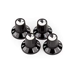 Fender Black Skirted 1-10 Boutons Avec Disque Argent Pour Amplificateurs 4 Pièces - Publicité Fender Black Skirted 1-10 Boutons Avec Disque Argent Pour Amplificateurs 4 Pièces - Publicité