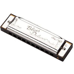 Fender Blues Deluxe Harmonica, Clé de E, 10 Trous, Nickel Chrome, Étui Inclus - Publicité Fender Blues Deluxe Harmonica, Clé de E, 10 Trous, Nickel Chrome, Étui Inclus - Publicité