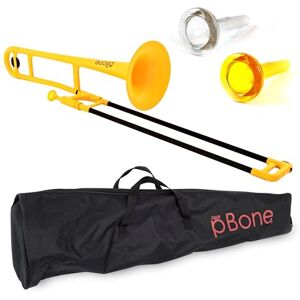 PBONE 700642 Trombone avec embouchure et housse, Jaune - Publicité PBONE 700642 Trombone avec embouchure et housse, Jaune - Publicité