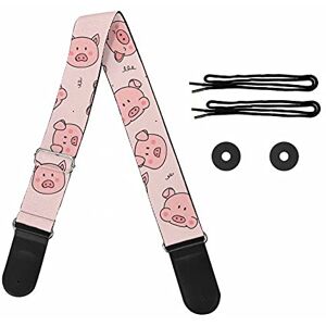 Pizding Sangle de guitare pour basses, guitaristes électriques/acoustiques avec motif de cochon rose Sangle réglable pour guitare, Cochon Rose, taille unique - Publicité Pizding Sangle de guitare pour basses, guitaristes électriques/acoustiques avec motif de cochon rose Sangle réglable pour guitare, Cochon Rose, taille unique - Publicité