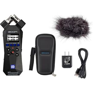 Zoom H1essential Ensemble enregistreur audio portable 2 pistes 32 bits avec APH-1e avec pare-brise poilu, coque rembourrée, adaptateur secteur et câble USB C - Publicité Zoom H1essential Ensemble enregistreur audio portable 2 pistes 32 bits avec APH-1e avec pare-brise poilu, coque rembourrée, adaptateur secteur et câble USB C - Publicité