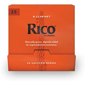 D'Addario Woodwinds – Rico – Lot de 25 anches pour clarinette en si bémol – Conçues pour les débutants, les étudiants, les éducateurs – Force 2.5 scellées individuellement - Publicité D'Addario Woodwinds – Rico – Lot de 25 anches pour clarinette en si bémol – Conçues pour les débutants, les étudiants, les éducateurs – Force 2.5 scellées individuellement - Publicité