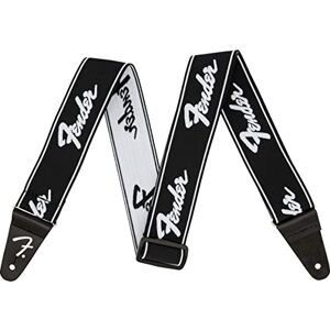 Fender WeightLess Sangle de guitare avec logo de course Noir/blanc 5,1 cm - Publicité Fender WeightLess Sangle de guitare avec logo de course Noir/blanc 5,1 cm - Publicité