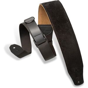Levy's MRHSP-BLK Sangle de Guitare Right Height Suede Leather Padded 2 1/2" Black - Publicité Levy's MRHSP-BLK Sangle de Guitare Right Height Suede Leather Padded 2 1/2" Black - Publicité