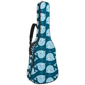 Générique Sac à dos imperméable pour guitare acoustique Épais et doux Rembourré Motif feuilles roses et bleues, Couleur 5, 42.9x16.9x4.7 in, Organiseur de sac - Publicité