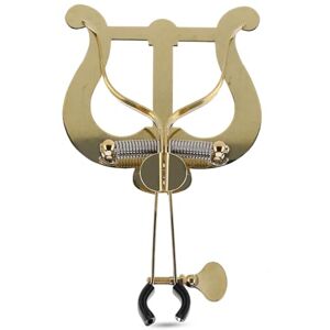 GEWA Porte-partitions de marche Trompette Laiton Grande Lyra 2 poussoirs Avec pince - Publicité GEWA Porte-partitions de marche Trompette Laiton Grande Lyra 2 poussoirs Avec pince - Publicité