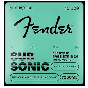 Fender 7250 Bass Strings, Nickel Plated Steel, Long Scale, 7250ML .045-.100 Gauges, (4) - Publicité Fender 7250 Bass Strings, Nickel Plated Steel, Long Scale, 7250ML .045-.100 Gauges, (4) - Publicité