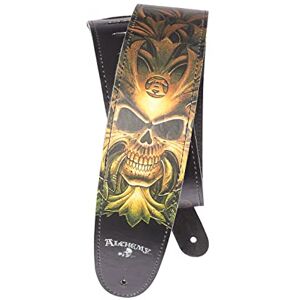D'Addario Sangle de guitare en cuir Collection Alchemy Gothic – Sangles réglables compatibles avec guitares électriques, acoustiques et basses – Green Skull - Publicité D'Addario Sangle de guitare en cuir Collection Alchemy Gothic – Sangles réglables compatibles avec guitares électriques, acoustiques et basses – Green Skull - Publicité